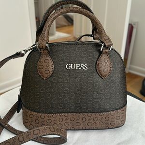 GUESS Monogram Handbag with Crossbody Strap